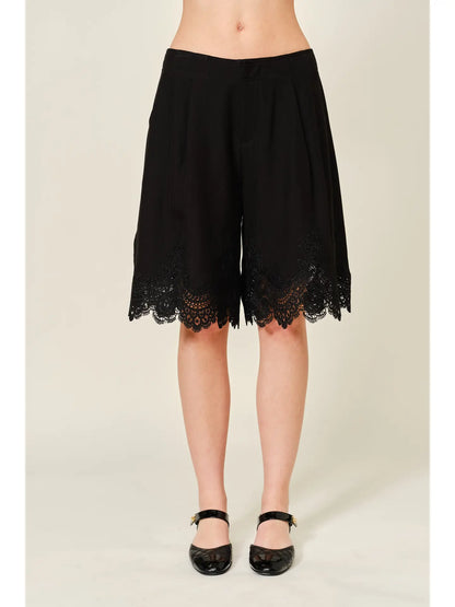 Noir Lace Bermuda Shorts
