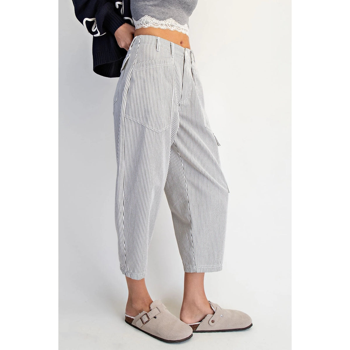 The Harbor Stripe Barrel Pants