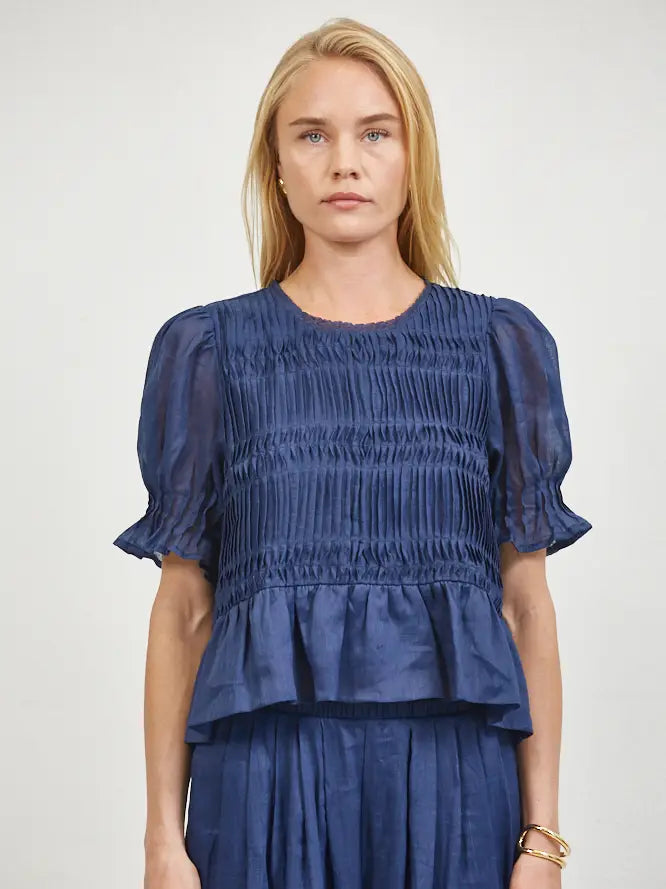 The Midnight Smocked Blouse