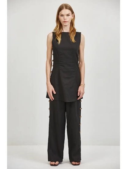Noir Beaded Trousers