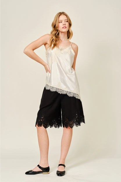 Noir Lace Bermuda Shorts