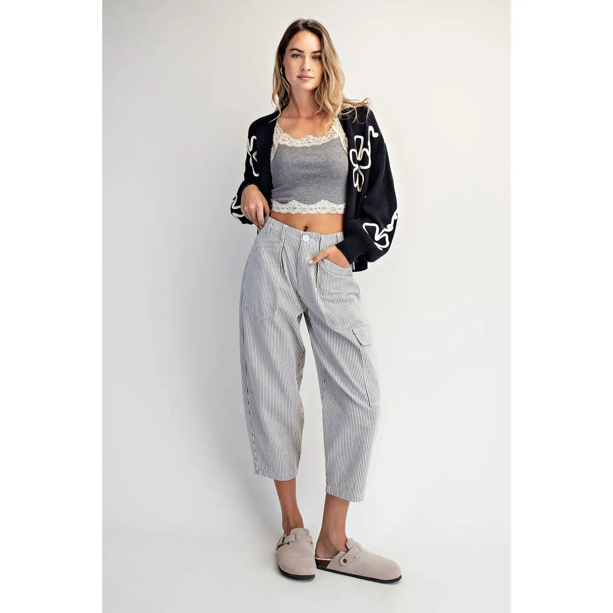 The Harbor Stripe Barrel Pants