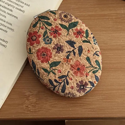 Floral Print Foldable Makeup Mirror