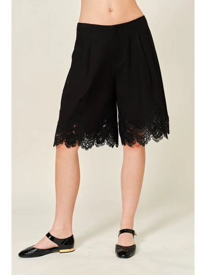 Noir Lace Bermuda Shorts