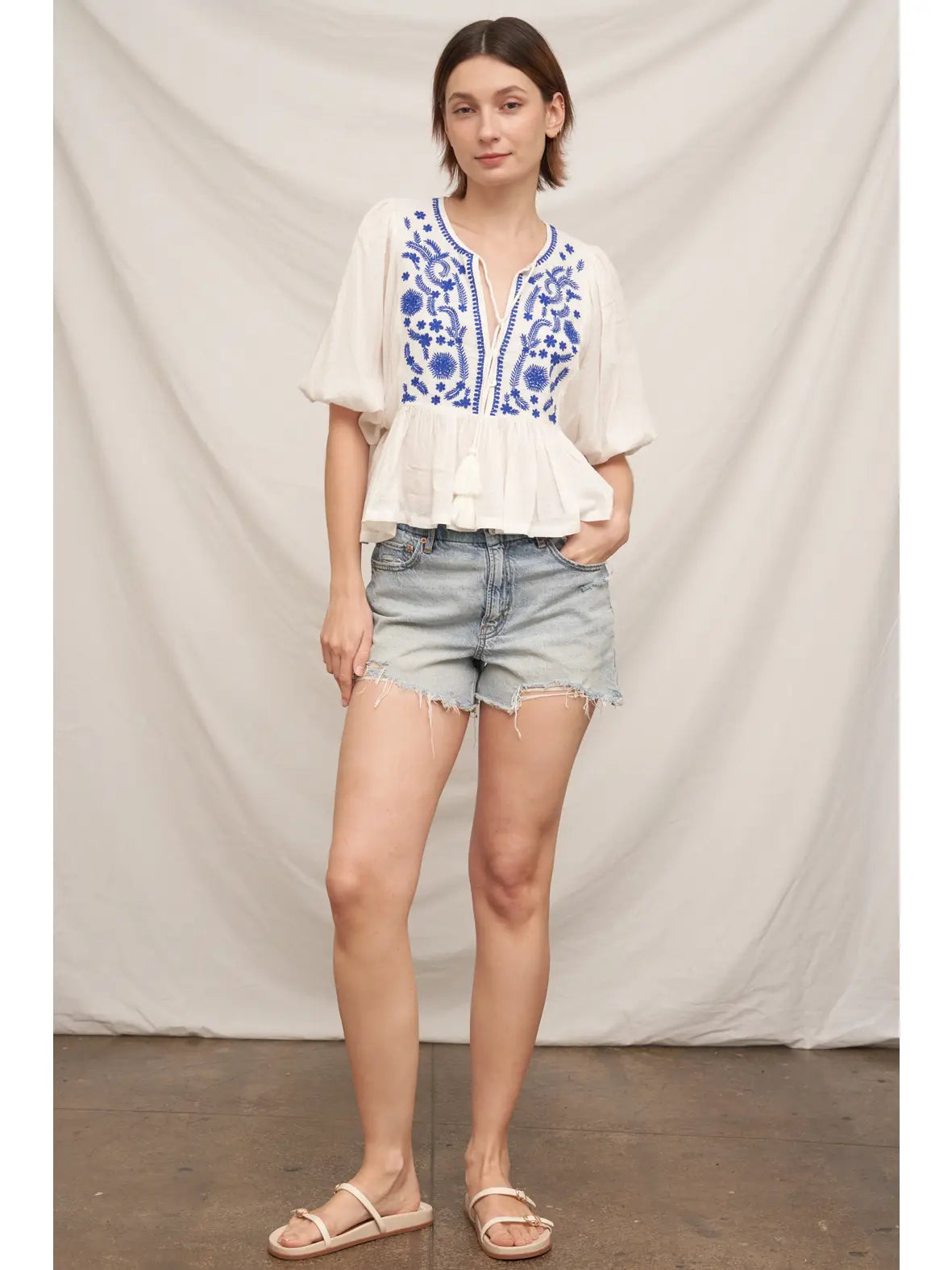 The Mykonos Bloom Blouse
