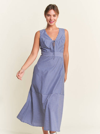 Riviera Stripe Midi Dress