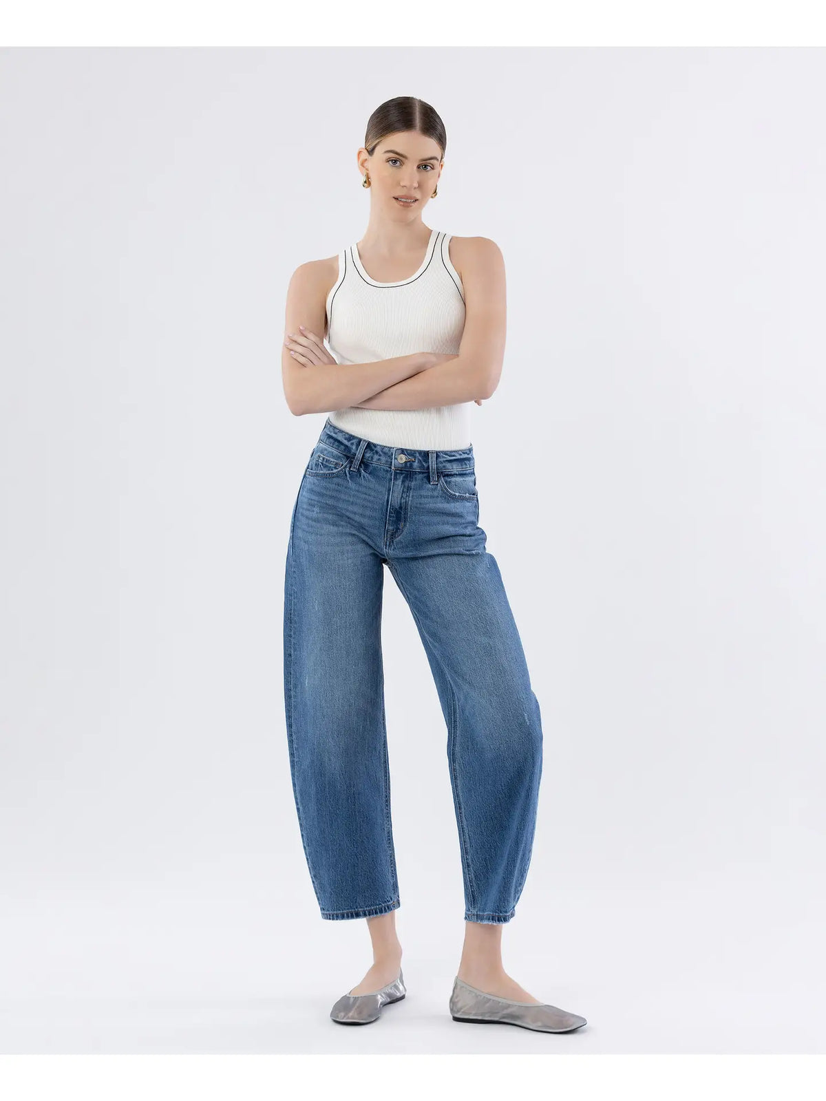 The Camden High Rise Barrel Jeans